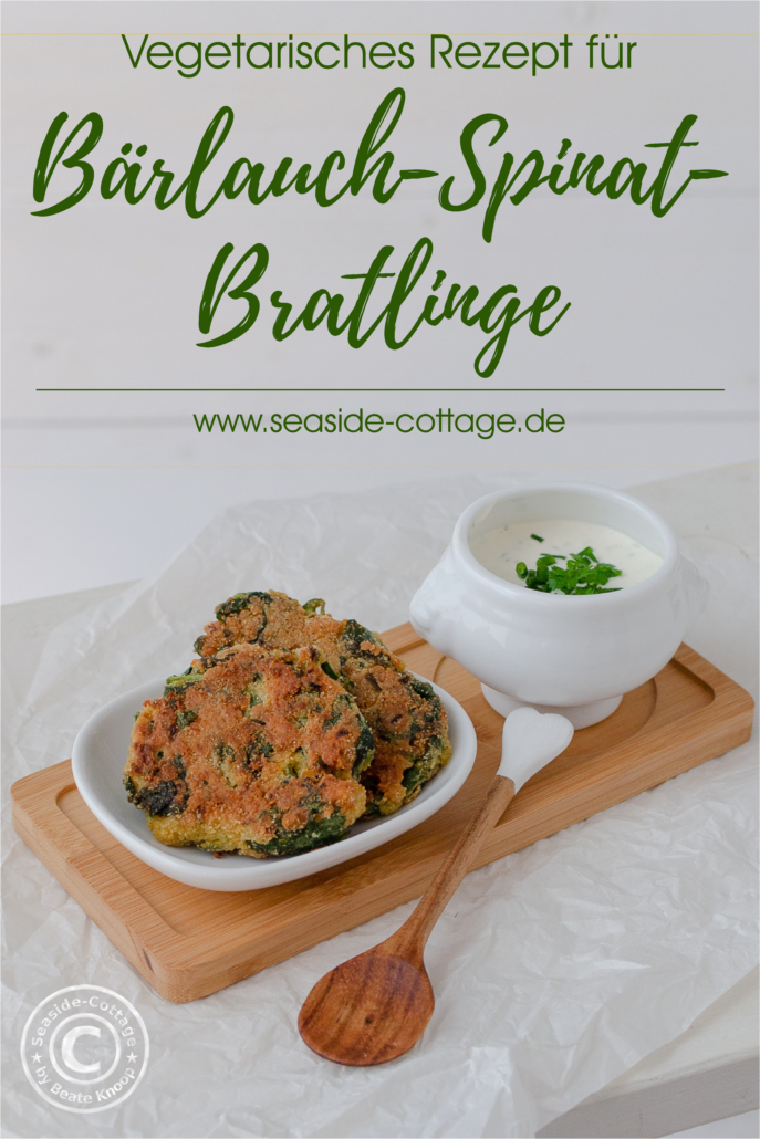 Rezeot für vegetarische Bärlauch-Spinat-Bratlinge