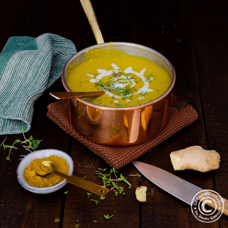 Leckere Kichererbsen-Curry-Suppe mit Kokosmilch - Seaside-Cottage Leckere Kichererbsen-Curry-Suppe mit Kokosmilch - Seaside-Cottage