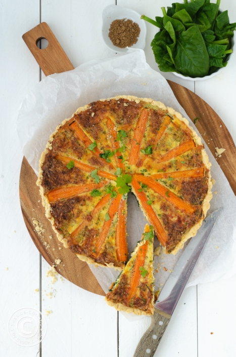 moehren_spinat_quiche 02 Rezept für eine leckere Quiche mit Möhren und Spinat