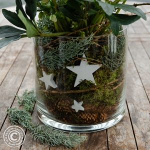 Weihnachtliche Tischdeko Mit Christrosen Im Glas - Seaside-Cottage